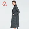 Astrid Nieuwe aankomst Leer Spring Classic Style Lengte Women Coat Warm Cotton Jacket Fashion Parka Hoge kwaliteit Outwear ZM7091 200928