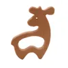 10Pcs/Lot Baby Chew Toys Wooden Teether Beech Animal Shape Teething For NewBorn Accessories Diy Pendant Chewable Teether LJ201113