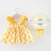 아기 의류 세트 여름 스트라이프 드레스와 반바지 2pcs 태어난 소녀 옷 아기를위한 유아 의상 W220304