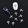 10 шт. Classic Full Glitter Rhinestones Cross 3D Nail Clarms 10 шт. / Упаковка сплава Nail Art Украшения Nails Tools