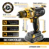 Deko GCD20DU2Y 20volt Max Elétrico Fenda Elétrica Broca Mini Power Power Drill DC Lithium-ion Bateria 1/2-Polegada 2-Speed ​​201225