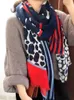 Shawls Women Winter Scarf Female Autumn Spring Spain Style Blue Red Leopard Pattern Patchwork Echarpe Femme Hiverbufanda Mujer1