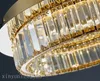 New modern led crystal chandelier for ceiling bedroom living room gold cristal lamp home decor round circle lighting fixture