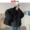 Lappster män japanska streetwear svart pufferjacka herr harajuku hiphop vinterbubbla jackor rockar par koreanska parka 201127