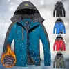 Winter Männer Outdoor Jacke Wasserdichte Warme Mäntel Männlich Casual Verdicken Samt Jacke Plus Größe Herren Outwear Bergsteigen Mantel 201127