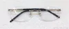 Nuevas gafas ópticas de moda para hombres 0071 cuadradas sin marco diseño popular estilo de negocios de alta calidad con estuche para gafas