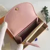 Wysokiej jakości skórzany portfel damski Portfel Różowe etui na karty klasyczne etui na wizytówki torebka damska 12*8*3cm