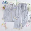 Dianruo Autumn Sleepwear Women New Silk Ladies Lengeve Lace Home Wear Set Koreanバージョンの女の子Sweet Pajamas Q377 201217