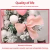 Decoraties 40# Pink Christmas Garland Celebration Mini Desktop Decoratie Gekleurde ballen + Warm Kerstmiskrans Home Festival Ornamenten 20112