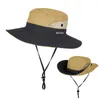 Breda randen hattar par utomhus hatt kvinnor sommar snabb torr fiskare solen män joker kollapsbar klättring stor hink7229211