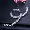 Cwwzircons Brand Square M Cubic Zirkonia Bracelet tenisowy dla kobiety biały złoto Kolor Księżniczka Cut CZ Biżuter ślubny CB169 220119