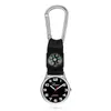 9 컬러 포켓 시계 나침반 휴대용 카라비너 ​​간호사 쿼츠 시계 다기능 야외 생존 도구