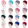 Chapeau de base musulman multicolore hijab bonnets doux torsadés plissés hommes femmes tête enveloppement turban mode 5 3er P2