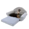 Letti per cani da compagnia per cani Cat Pet Soft Kennels Cute Paw Design Puppy Warm Sofa Grey Case per cani e gatti rimovibili Inverno per prodotti per animali domestici LJ200918