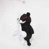 35 cm plysch leksak följer japan tecknad super 2 monokuma svart vit björn mjuk fylld djurdockor julklapp lj201126