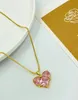 2022 novo diamante rosa amor zircão colar feminino simples design de moda tendência temperamento jóias clavícula chain2669