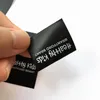 Étiquettes imprimées personnalisées étiquette de soin 1000 pièces étiquettes imprimées noires personnalisées étiquette de soin de lavage étiquette imprimée en satin instruction d'entretien label293V
