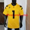 NCAA College Oregon Ducks Football Jersey Noah Sewell Yellow Side S-3XL 모든 스티치 자수