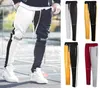 Pantalons Hommes Broderie Guapi Multi Couleur High Street Black and White Gris Contraste Contraste Couture Slim Pantalon Sports Pantalons de sport