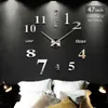 새로운 도착 27/47 인치 3D 홈 장식 쿼츠 DIY 벽시계 시계 Horloge 시계 거실 금속 아크릴 미러 201118