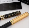 Luxury Box packaging - High quality Picasso 902 Fountain Pen Black Golden Plating Engrave office school supplies High qulity Writing ink pen