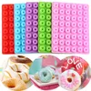 DIY Donut Maker 48 furos não-vara de cozimento pastelaria cookie molde de chocolate muffin molde de bolo de sobremesa ferramentas de decoração GGE3536-3