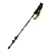 Trekking Poles Carbon Fiber Cane 3-section Outer Lock Folding Walking Lightweight Stick 63-135cm Straight Handle