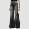 2020 Hög midja brett ben jeans varumärke kvinnor pojkvän jeans denim skinny s vintage flare plus storlek 4xl byxa
