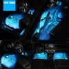LED Car Foot Light Ambient Lamp With USB Wireless Remote Music Control Multiple Modes Automotive Interior Decorative Lights Ambient Foo