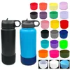 Drinkware Handle Protective Silicone Boot Sleeve Non-Slip Coasters For Water Bottle 12oz 18oz 20oz 32oz 40oz 64oz Flask Tumbler Mug Anti-Slip Bottom Bumpers Cover