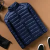 Vintermodemärke Ultralight Duck Down Jacket Mens Packable Streetwear Feather Coat Waterproof Mänkläder 201127