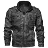 Neue Winter-Militärjacken Männer Outwear Taktische 3D Bomberjacke Armee Pilot PU Motorrad Lederjacke Mode Straßenmäntel 201223