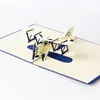 3D Handmade Plane Thank You Paper Greeting Cards For Friends Children Kids Birthday Decor Festive Party Supplies