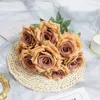 10 cabeças 46cm espuma artificial rosa flores artificiais noiva buquê casamento decoração de estrada de casamento mariage Flores Flores Rosa Grinalda Artesanato Flores Al7691