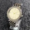 Merk quartz horloges voor dames Girl Flower kristal stijl metalen stalen band horloges M58