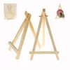 10 pcs / conjunto de madeira mini cavalete stands carrinho de mesa suporte pequeno imagem de exibição de imagem para decoração de casamento de casas BBB14376