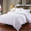 Ensembles de couettes coton blanc couette literie bande de Satin luxe doux Textile de maison literie et lit housse de couette taies d'oreiller