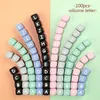 TYRY.HU 100pc Candy Farbe Silikon Brief Perlen Baby Beißring Perlen Food Grade Silikon Perle Für DIY Baby Zahnen Halskette 12MM Y200730