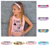 Gradient Tie-Dye Ribbon Headband Women Girls Kids Rainbow Hair Band Warps Casual Sports Skidproof Headwrap Headwear Accessories 2020 E120409