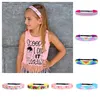 Gradiënt Tie-Dye Lint Hoofdband Dames Meisjes Kinderen Regenboog Haarband Warps Casual Sport Skidproof Headwrap Hoofddeksels Accessoires 2020 E120409