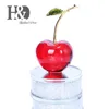 H&D Crystal Fruit Napoleon Cherry Shape Figurine Ornament Home Decor Red Figurine Party Birthday Christmas Gifts Table Souvenir T200710