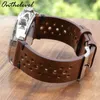 Eache Racing Leather Retro Watch Band For Man Genuine Calfskin Leather Watchband Straps Black Brown Light Brown 18mm 20mm 22mm Y194273587