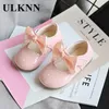 ULKNN, zapatos multiusos con lazo bonito para niñas, nueva versión coreana, zapatos de princesa, zapatos de baile de cuero con estilo 201130