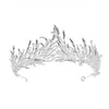 Bruids bruiloft mode zilveren kristallen koningin kroon haaraccessoires plated diamond hoofdtooi haaraccessoires J0121