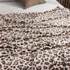 Manta Estampado de leopardo Franela suave y esponjosa para camas Coral Fleece Mink Throw Cama doble individual Colcha Invierno Cálido s 201222