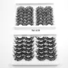 24Pair / 팩 25mm 가짜 밍크 속눈썹 3D 거짓 속눈썹 십자가 두꺼운 3D 속눈썹 확장 수제 아이 메이크업 도구