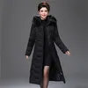 X-long hiver veste décontractée femmes bureau dames parka mujer plus taille solide à capuche avec col de fourrure mince manteau épais pour femmes 201110