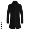 Men's Trench Coats 2021 Men's Wool Coat European And American Casual Windcoat Jacket Oversized Size1