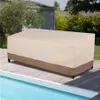 Amerikaanse voorraad 79 * 37 * 35In Heavy Duty 600D Oxford Polyester Outdoor Patio Meubilair Cover Khaki A51 A52287Q