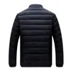 Grande Taille Blanc Duvet de Canard Hommes Veste D'hiver Ultra-Léger Vers Le Bas Veste Casual Survêtement Neige Chaud Col De Fourrure Marque Manteau Parkas 201114